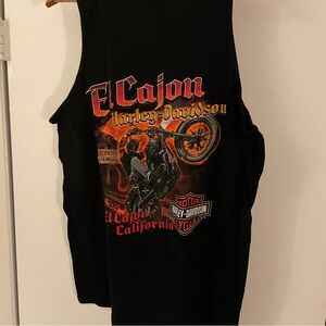Harley-Davidson Black Tank with Red and Orange Graphic